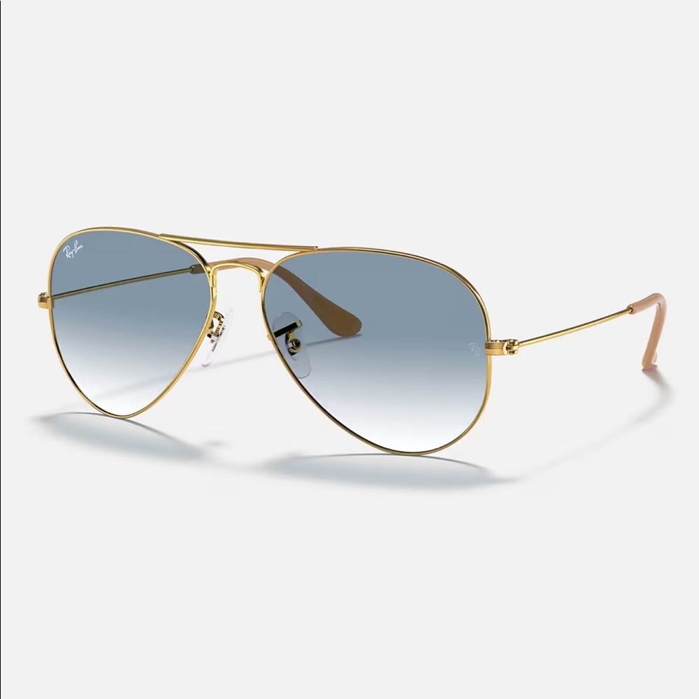 Ray Ban Aviator Sunglasses Blue Gradient